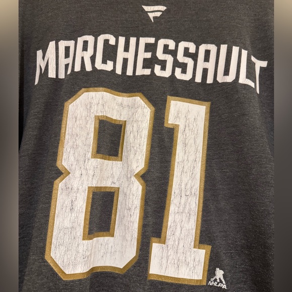 Fanatics gray men’s Golden Knights Marchesaault t-shirt in size 2XL - Picture 4 of 4